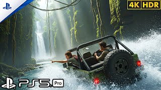 (PS5) Thrilling Jungle Jeep Escape - Extreme Parkour | Realistic Gameplay [4K60FPSHDR] Uncharted™ 4