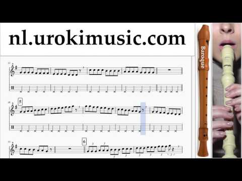 Blokfluit B. Leren Spelen Passenger Let Her Go Blokfluitles Deel#1 Studie Klasse Muzieknoten