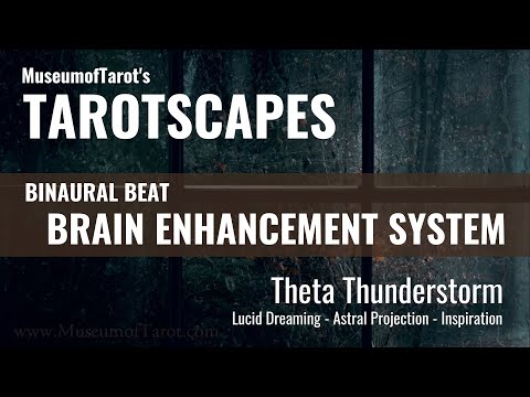 Tarotscapes - Theta Thunderstorm 1.5hr Binaural Beats - Lucid Dreams, OBE, Inspiration, Meditation