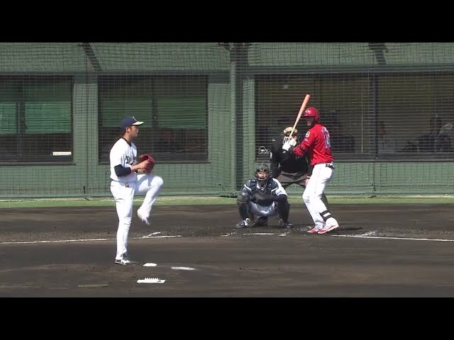 【春季キャンプ】バファローズ・黒木が広島の中軸を相手に好投!!