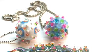 Faux glass beads/ Imitação de contas de vidro (Liquid polymer clay/Fimo)