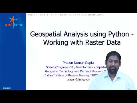 Geospatial Analysis using Python - Working with Raster Data