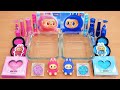 Labubu Pink Vs Blue Mixing Makeup Eyeshadow Into Slime ASMR