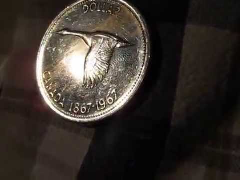 1867-1967 Canadian Centennial Dollar - 80% Silver / 20% Copper HD