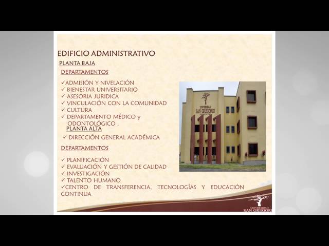 University San Gregorio de Portoviejo video #1