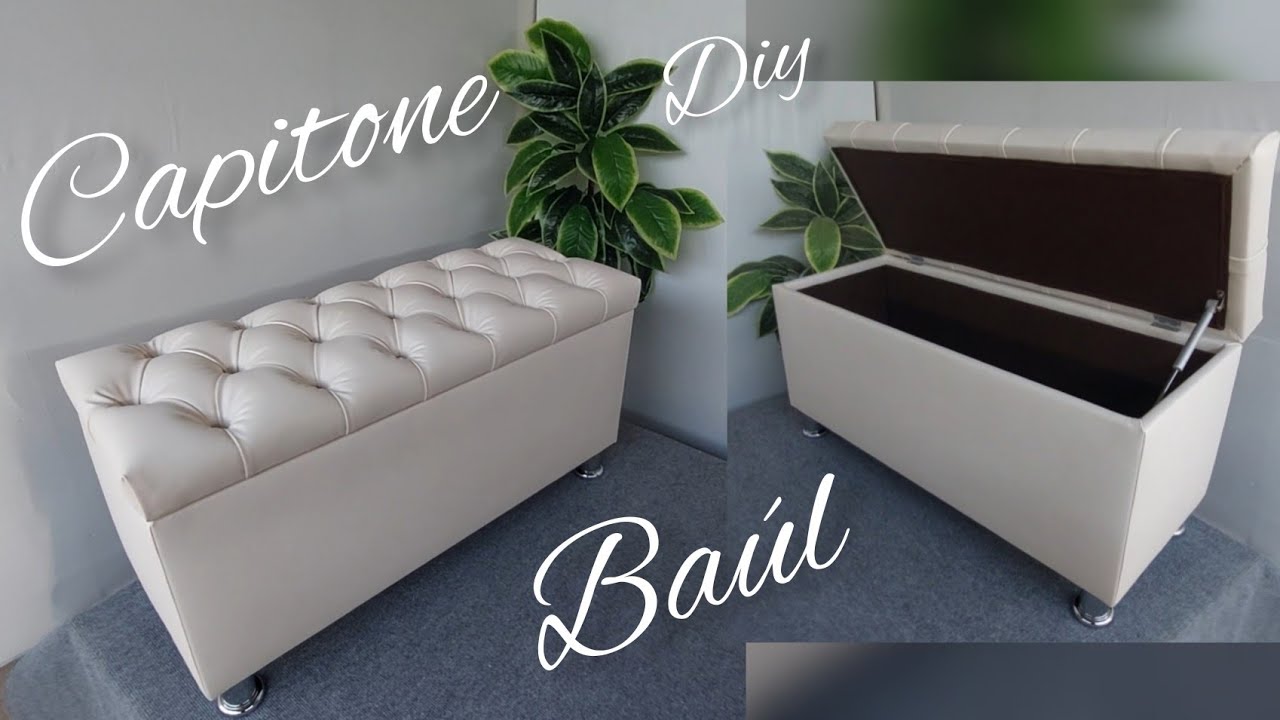 Puff baúl fácil diseño capitone / banqueta