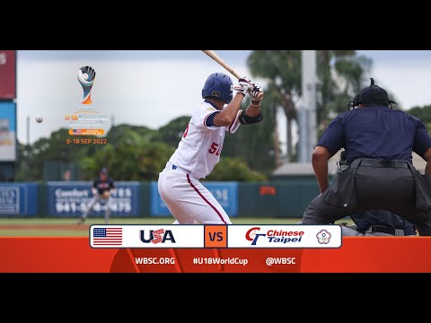 Highlights: USA vs Chinese Taipei - WBSC U-18 Baseball World Cup - Super Round