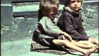 Jewish ghetto established by german murderers in Warsaw / color film
