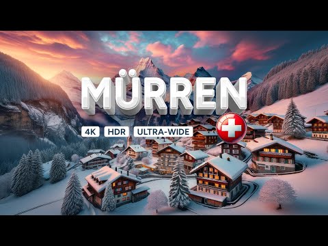 Mürren, Switzerland 🇨🇭 / Winter 2024 / Walking Tour / 4K HDR