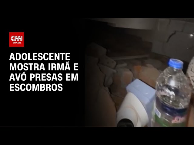 Terremoto em Mianmar: adolescente mostra irmã e avó presas em escombros | LIVE CNN