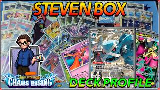 Pokemon TCG  | Steven BOX Deck list - La caja de tipo ACERO y PSQUICA Multi TASK! -  Chaos Rising