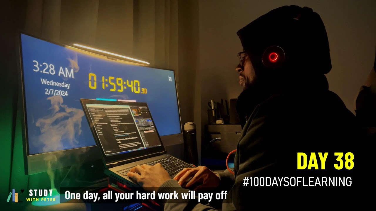 2HRS Study With Me  - #100daysoflearning - DAY 38  #studywithpeter