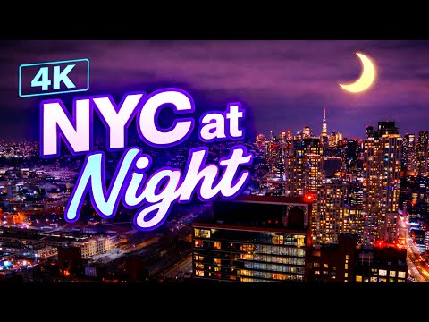 [4K] NYC at Night 🌙 • Vaporwave Music for Relaxing & Studying