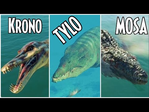 Oceanic battle with Mosasaurus & Tylosaurus & Kronosaurus | Jurassic World Evolution 2