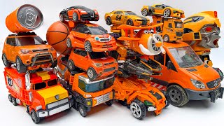 Orange Color Transformers: Rescue bots RID Prime Beast Carbot Tobot CAR CRUSHER Lego Giant TRACTORS