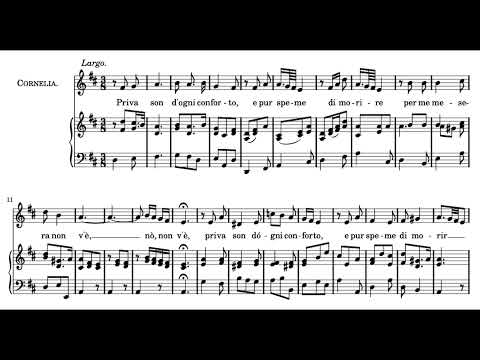 Priva son d'ogni conforto (Giulio Cesa - G.F. Händel) Score Animation