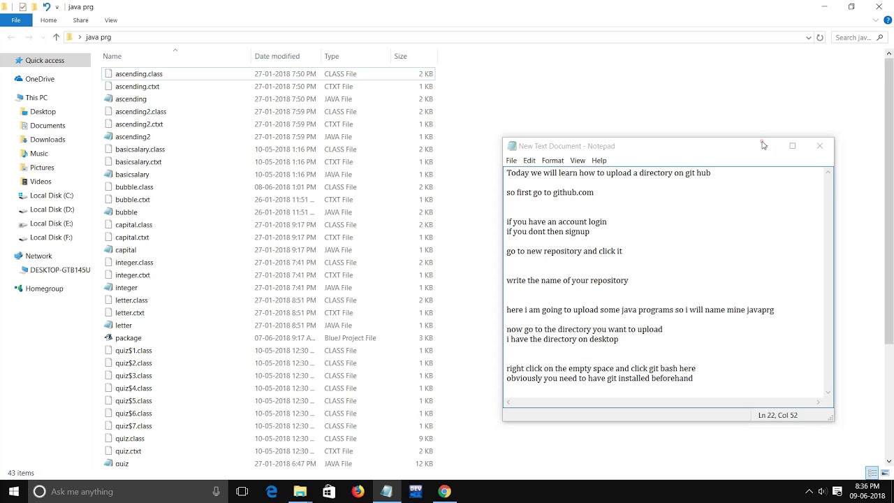 How to upload a directory on github