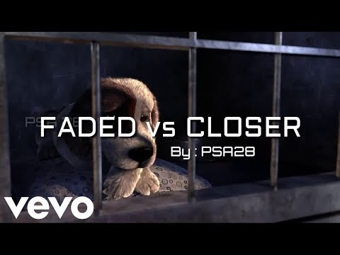 CLOSER VS FADED ANIMATION , Alan walker - faded and the chainsmokers - closer remix and mashup cover