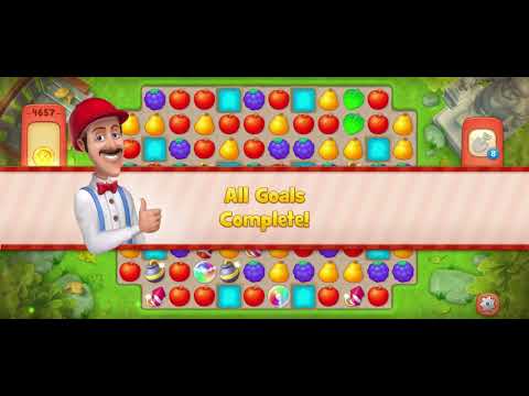 Gardenscapes Level 4657 (Red Level - Hard Level) NO BOOSTER