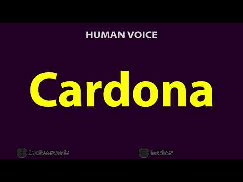 How To Pronounce Cardona