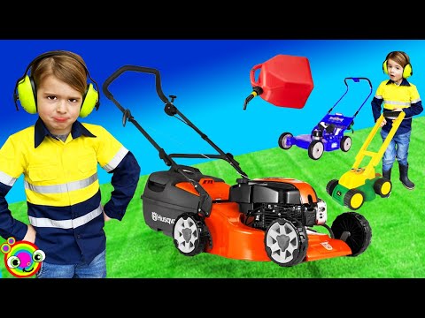 Lawn Mowers for Kids | Learning Yard Work Kids | min min playtime