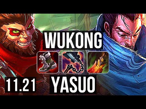 WUKONG vs YASUO (MID) | 3.6M mastery, 800+ games, 8/3/9 | EUW Master | 11.21