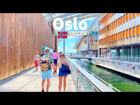 Oslo, Norway 🇳🇴- Summer Walk 2022 - 4K/60fps HDR - Walking Tour