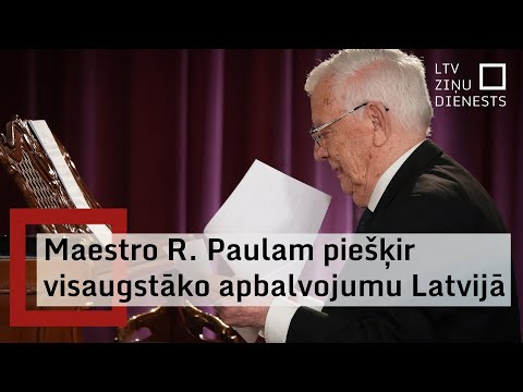 Raimonds Pauls tiks iecelts par Triju Zvaigžņu ordeņa Lielkrusta komandieri
