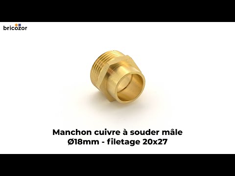 Manchon - laiton - à souder mâle à visser BRICOZOR