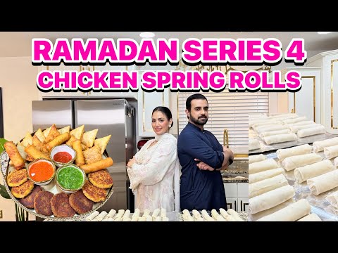 Ramadan Prime Series 4 | Chicken Spring Rolls with Afghani & Pakistani Green Chutney🌙🤗