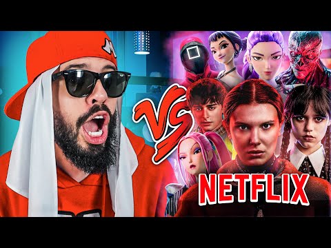 Netflix (Stranger Things, Guerreiras do Kpop...) Vs. Mussa - Batalha de Rima (Compilado)
