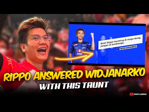 RIPPO ANSWERED WIDJANARKO WITH THIS SAVAGE TAUNT. . . 😮