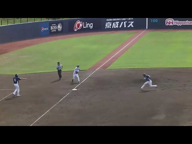 【ファーム】サードで魅せる!! ファイターズ・石井一成 逆シングルからの正確な送球!!  2023年6月1日 北海道日本ハムファイターズ 対 埼玉西武ライオンズ