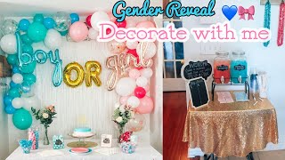 DECORATE WITH ME | BABY GENDER REVEAL | DIY BALLOON GARLAND SET UP | Pieces of Jayde