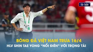 Bóng đá VN trưa 16/4: HLV Shin Tae Yong cạn lời với trọng tài, gọi 3 điểm của Qatar là hài kịch