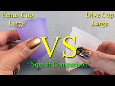 Venus Cup vs Diva Cup LG 'Squish' - Menstrual Cups