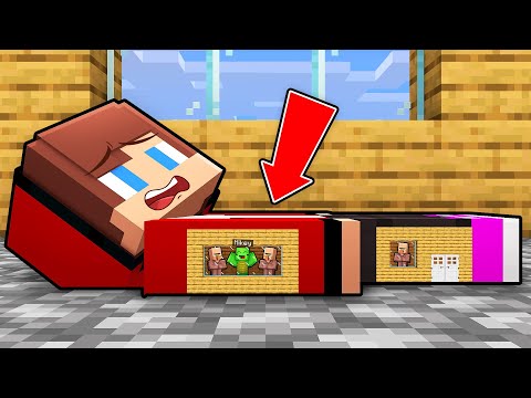 Mikey Built a House inside JJ in Minecraft (Maizen)