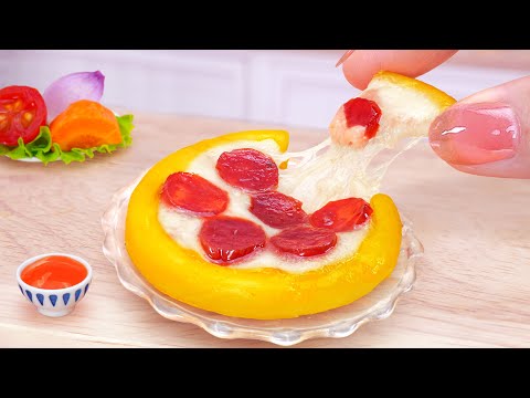 Best Pizza Recipe ???? Cooking Delicious Miniature Pepperoni Pizza Quick And Easy ???? Tina Mini Cooking