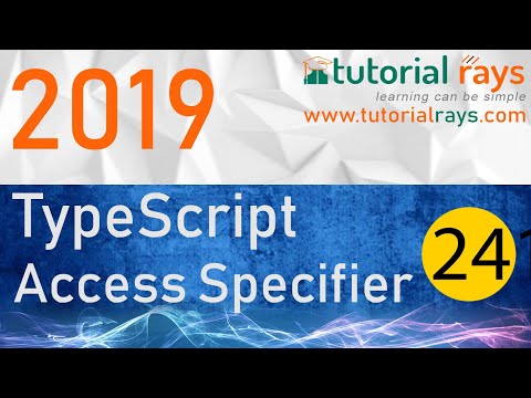 24 TypeScript Access Specifier 2019 Tutorial Rays | By Umar Rahman