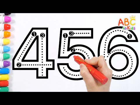 Studying numbers | Look at the shapes of numbers 4, 5, 6 and write them | Counting numbers