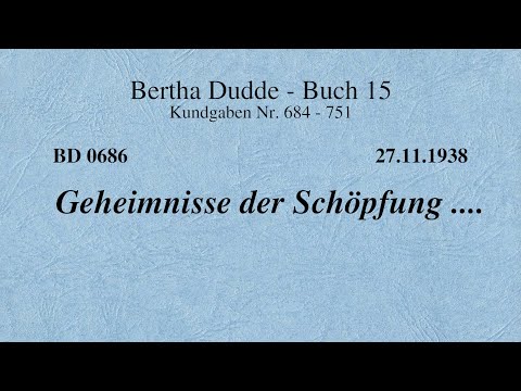 BD 0686 - GEHEIMNISSE DER SCHÖPFUNG ....