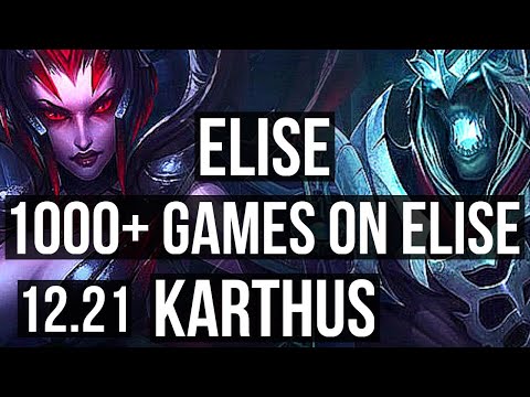 ELISE vs KARTHUS (JNG) | 19/1/7, Legendary, 1000+ games, 900K mastery | EUW Master | 12.21