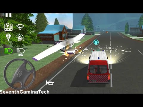 Emergency Ambulance Simulator 🔥🔥🔥🚑🚑 Small Plane Crash Rescue Gameplay (Android, iOS) FHD