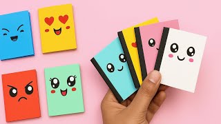 DIY Cute Mini Notebook Making Ideas | Easy Paper Craft for School & Gift | Aesthetic Notebook
