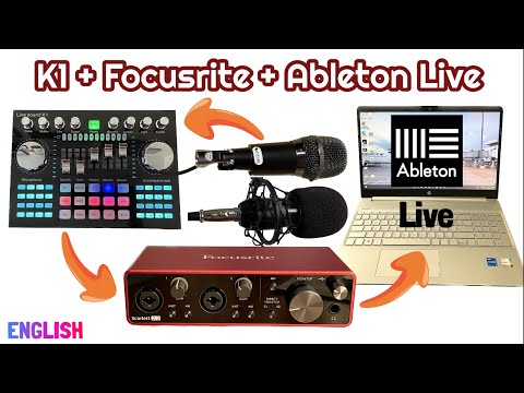 K1 Live Sound card to Foucusrite Audio Interface with Ableton Live (DAW) for Recording set up