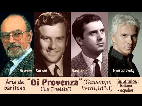 Aria de barítono, "Di Provenza" (Verdi, 1853), 4 versiones - Subts.: italiano-español HD