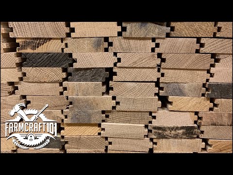 Making Tongue And Groove Flooring From A Fallen Tree.