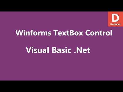 Visual Basic Net WinForms TextBox Control