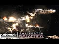 Battlestar Galactica Pegasus And Galactica Destroy The Resurrection Ship