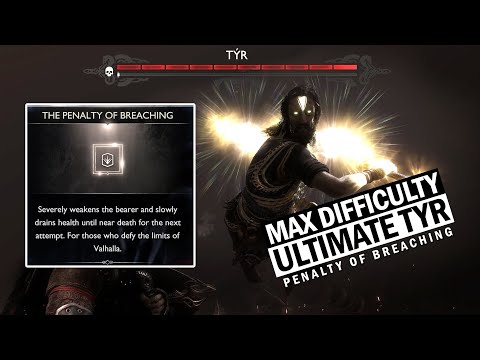 Kratos vs Ultimate Tyr Boss Fight (Penalty of Breaching, Show Me Mastery, Darkness & No Damage)